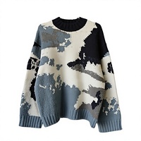 Pull en laine mélangée à rayures imprimées Suprex Enterprises 2026, respirant, à séchage rapide, tricoté ouvert, manches longues, col rond, hiver, pour homme