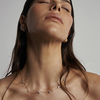 CHICNNA Collier en Vermeil Or 14 carats Nouvelle Collection Étanche avec Breloque Bijoux Tendance 2026 Accessoires Femme