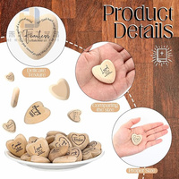 Corazón personalizado token de madera de bolsillo abrazo a granel corazón versos de la Biblia fichas para inspirador pastor cristiano regalo de agradecimiento