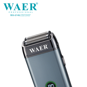 WAER WA-6146 Rasoir Électrique Portable à Double Lame, Tondeuse à <span class=keywords><strong>Barbe</strong></span> Sans Fil Rechargeable USB, Acier Inoxydable, Lame Oscillante pour Camping-Car - Product Image 4