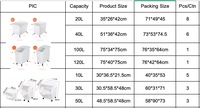 Conteneur de stockage d'aliments pour animaux de compagnie de 120 L avec roues, capacité de 50 kg, en PP de qualité alimentaire, pour chiens et chats, vente en gros