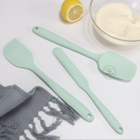 Spatules en silicone résistantes aux hautes températures, spatule souple de qualité alimentaire pour crème et gâteaux, ustensile de cuisson intégré pour remuer