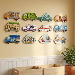 Camion de pompiers éducatif mural en bois STEM - Apprentissage interactif de la sécurité incendie pour les enfants de 2 <span class=keywords><strong>à</strong></span> 13 ans - Product Image 3