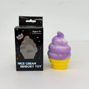 Juguete Sensorial Antiestrés de TPR Suave con Forma de Helado en Espiral Colorido, Venta al por Mayor para Recuerdos de Fiesta Infantiles - Product Image 4
