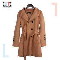 Manteau d'hiver long pour femmes d'occasion de haute qualité Nom de marque Col haut État propre Ballots emballés quantité minimale de commande 45kg