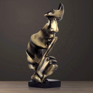 Nordic Il Silenzio È D'oro Artigianato Ornamenti Scultura Portico Decorazione Ufficio Soggiorno Decorazione di Arte Arredamento
