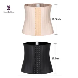 11.6 Inch Ngà Màu Đen 25 Thép Boned Top Chất Lượng Latex Phụ Nữ Eo Huấn Luyện Viên