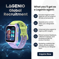 Reloj Inteligente LAGENIO 4G con IA para Niños, Pantalla AMOLED de 1.78'', GPS, LBS, WIFI, Localización, Llamada de Emergencia SOS, Videollamada HD, Modo Clase