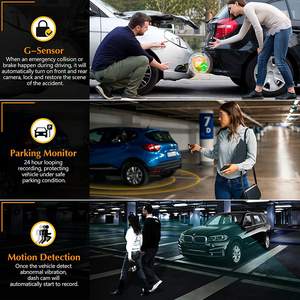 1,5 inch LCD Dashcam voor auto's, dubbele lens, HD 1080p, GPS, klein, 2-kanaals <span class=keywords><strong>Nextbase</strong></span> auto black box dashcam, zwarte kleur - Product Image 5