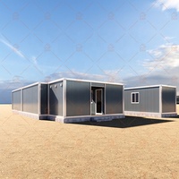 Vente en gros de maisons préfabriquées personnalisées à montage rapide de 20 pieds 40 pieds Facile à transporter Conteneur plat Maison de chantier pour bureaux pour l'Arabie saoudite