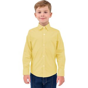 Chemise à manches longues boutonnée pour enfants, avec poche poitrine, coupe classique, pour les tout-petits jusqu'à 16 ans - Product Image 4