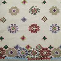 Tissu en maille tricotée respirant à bordure en dentelle ondulée tricolore symétrique polychrome brodé pour accessoires de décoration intérieure pour filles