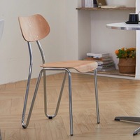 Ensemble de table et chaises de style moderne en bois pour restaurant, idéal pour centre commercial, hôtel, café, salon de thé, boulangerie, snack