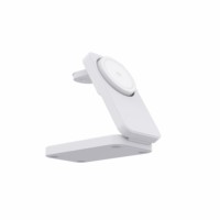 Powerqi 2026 Pengisi Daya Nirkabel Lipat 3 in 1 Terbaru dengan Fungsi Pendingin dan Layanan Dukungan OEM/ODM untuk iPhone 12/13/14/15/16/17
