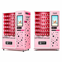 Distributeur automatique commercial de produits de beauté et de soins des ongles, masques faciaux, boîtes surprises, cadeaux, écran tactile 21,5 pouces, paiement QR/espèces/carte de crédit, capacité 300-600