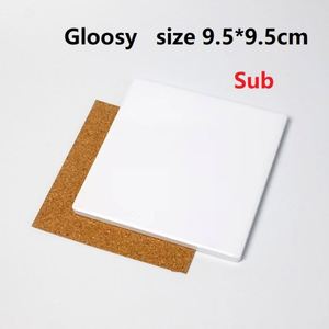Rts Stock Glossy Matte Sublimation Blank Tiles Classic Eco-Friendly Round <b>Ceramic</b> <b>Coasters</b> for Diy Printing - Product Image 4