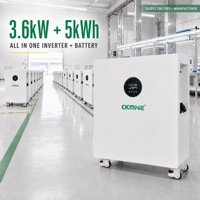 Système Solaire Tout-en-un Hybride Hors Réseau avec Stockage d'Énergie 3.6kW 5kWh, Batterie Lithium LiFePO4 25.6V pour Villa et Maison - Direct Usine