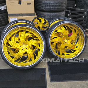ล้อแม็กซ์ XINLAI รุ่นใหม่ แบบกำหนดเอง สีทอง ลาย 5 ก้าน ขอบลึก 3 ชิ้น ผลิตจากอลูมิเนียมอัลลอยด์ ขนาด 20 มม. 18-26 นิ้ว 5x112 5x114.3 5x120 - Product Image 4
