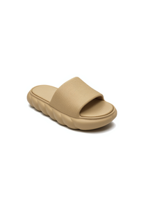 Sandales EVA pour femmes, style nuage, à bout ouvert, ultra douces, pantoufles d'été pour la maison, taille 28, jaune - Product Image 1