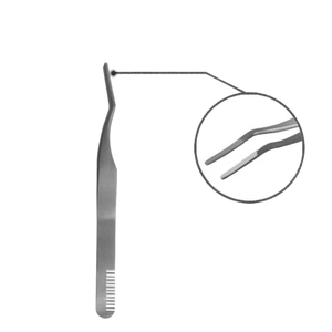 Pince <span class=keywords><strong>à</strong></span> <span class=keywords><strong>épiler</strong></span> incurvée en acier inoxydable BONET BTZ0426 125MM – Outil de sécurité durable pour la beauté, les cosmétiques et l'extension des cils - Product Image 3