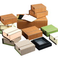 Caja Rígida para Joyería de Papel de Arte Ecológico de Lujo, Hecha con Materiales Reciclados, con Relieve, para Empaque de Anillos, Aretes, Collares y Pulseras