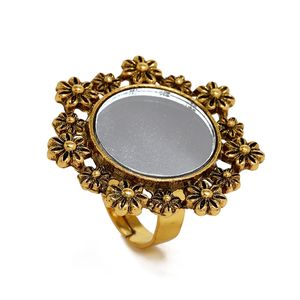 KQ-58 anneaux de manchette réglables en <span class=keywords><strong>or</strong></span> antique bijoux vintage <span class=keywords><strong>bague</strong></span> fleur <span class=keywords><strong>camée</strong></span> ronde - Product Image 5