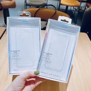 Wholesale Custom Holographic <b>Silver</b> Edge Window Hanging Hole <b>Box</b> For Luxury Phone Case Packaging - Product Image 3