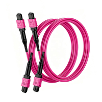 Cordon de brassage optique multimode OM4 12 fibres MPO-12 Type B UPC Femelle MPO vers MPO LSZH 3,0 mm