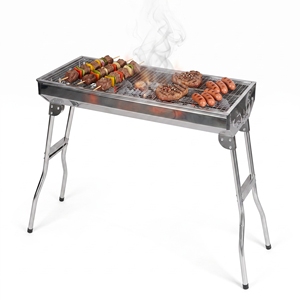 Sıcak Satış Modern 410 Paslanmaz Çelik Taşınabilir Katlanabilir Barbekü Kömürlü Izgara Açık Hava Kampı İçin Mangal - Product Image 2