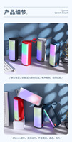 Enceinte Bluetooth portable TG357 triangle avec poignée, lumière LED RGB, étanche IPX4, son stéréo, basses puissantes, pour extérieur