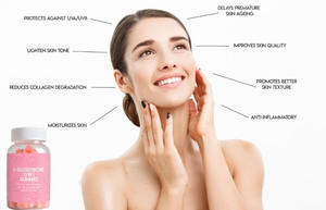 OEM निजी लेबल कार्बनिक एल-1 में 13 कोलेजन glutathione त्वचा Whitening ब्राइटनिंग Gummies - Product Image 3