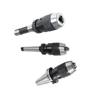 Precision self tightening drill chuck with integral shank milling machine tool