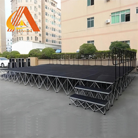 Cabina de DJ de 300x300 mm, Estructura de Aluminio Fácil de Instalar, Soporte para Telón de Fondo para Bodas, Estructura de Truss para Ferias Comerciales y Fiestas
