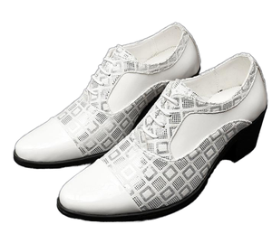 Men's Casual Oxford Leather Shoes <b>Height</b> <b>Increasing</b> Dress Shoes Comfortable Pointed Head <b>Insole</b> Slip-On Anti-Slip Oxfords Shoes - Product Image 1