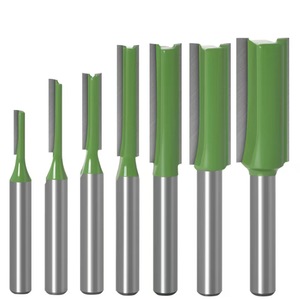 Cortador de ranurado recto de vástago de 6 mm de hoja doble individual, broca de enrutador de carpintería de vástago 1/4, cabezal de herramienta de máquina 2 en 1 - Product Image 2