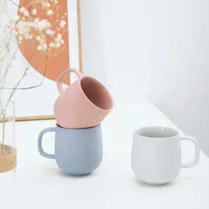 YBH Ceramic Coffee Mug Wholesale High Quality Nordic Eco Friendly European Europe Custom Printed Coffee Mugs Sustainable Cup
