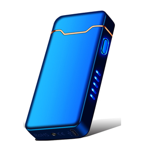Encendedor eléctrico recargable por USB, encendedor de pulso con pantalla de alimentación, encendedor Led de Plasma para cigarros de doble arco para regalo de padre - Product Image 2