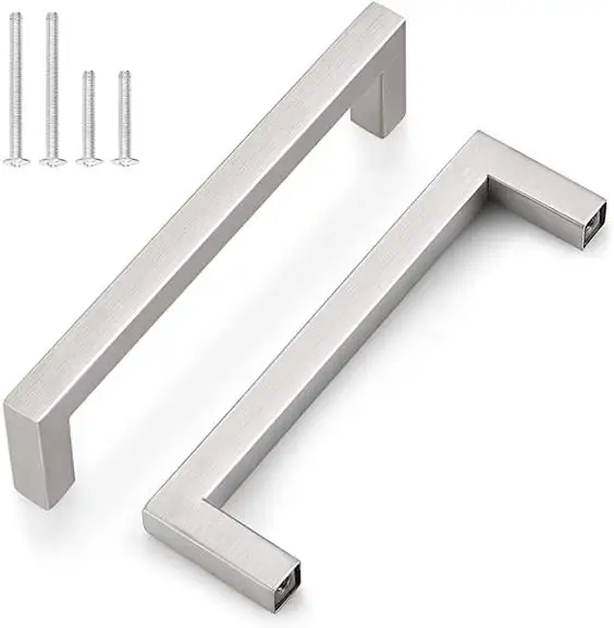 Vàng Đen Chrome Màu Tủ Xử Lý Nhà Bếp Tủ Ngăn Kéo Đồ Nội Thất Kéo T-Bar Xử Lý Rỗng Thép Không Gỉ Hiện Đại 2021