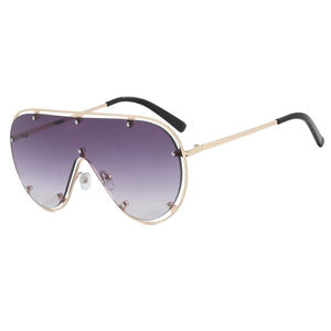 Moda montature in metallo oversize di alta qualità occhiali da sole di lusso donne uomini di tendenza lunettes de luxe uv400 - Product Image 3