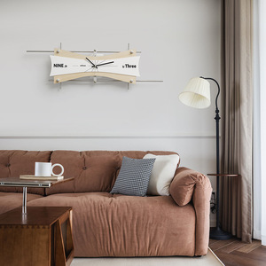 Minimalist <b>Wall</b> <b>Clock</b> Irregular Shape Quartz Movement <b>Silent</b> Battery Powered Living Room Dining Room Entryway Decor - Product Image 2