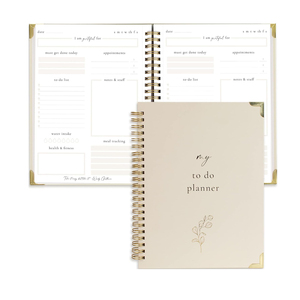 A5 personalizado sin fecha Tapa dura planificador diario escuela Oficina lista de tareas cuaderno estético organizar Planificador de tareas caja de cubierta de papel - Product Image 1