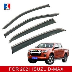 Accessoires de voiture, déflecteurs de vent pour ISUZU DMAX D-MAX 2017-2022, visière de fenêtre et de porte, matériau PC injecté avec garniture en acier - Product Image 3
