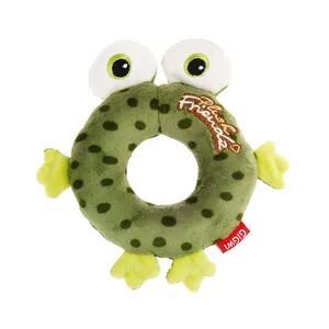 GiGwi yüzen donut şekli köpük kauçuk peluş pet köpek gıcırtılı çiğnemek diş temizleme oyuncaklar köpekler için