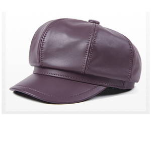 Của phụ nữ h509b chính hãng da cừu Beret hat bát giác dành cho người lớn xô Mũ bóng chày với denim & in mô hình - Product Image 5