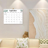 Calendrier mural 2026 en gros, mensuel, anglais, à spirale, moderne, avec feuilles détachables, pour le bureau ou comme cadeau