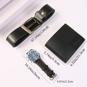 Cross Border Men's <b>Watch</b> <b>Set</b> Wallet Belt Gift Box 23x18cm Business Gift - Product Image 3