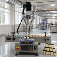 Machine de remplissage automatique de poudre sans poussière de table avec collecteur de poussière, équipement de remplissage de poudre à vis sans fin fermé pour usine alimentaire