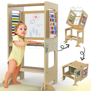 โต๊ะยืนสำหรับเด็กหัดเดินพับได้พร้อมกระดานดำและหอคอยยืนเรียนสำหรับห้องน้ำและเคาน์เตอร์ - Product Image 1