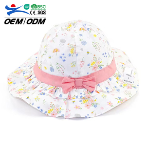 RongGuang printemps été automne impression Protection <span class=keywords><strong>Anti</strong></span> <span class=keywords><strong>UV</strong></span> plage casquettes de soleil dessin animé bébé seau chapeau pour les filles - Product Image 1