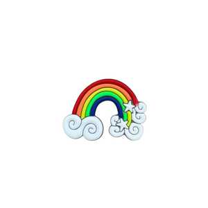 Custom Rainbow Soft Pvc Rubber Patch 3D Badge <b>For</b> <b>Kids</b> Clothing Bags School Bags Waterproof Washable Flexible - Product Image 3